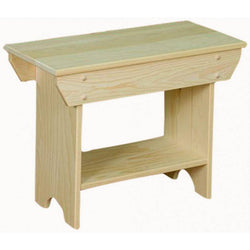 [24 INCH] BENCH WITH SHELF 400 - [Nude Furniture]