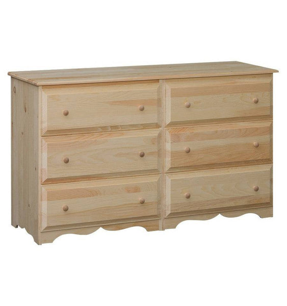 [60 Inch] Adams 6 Drawer Dresser 8056 - [Nude Furniture]