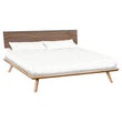 DUET Addison King Black Walnut Adj Headboard Platform Bed - [Nude Furniture]