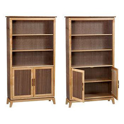 DUET Addison 72″H × 39″W Bookcase with Doors - [Nude Furniture]