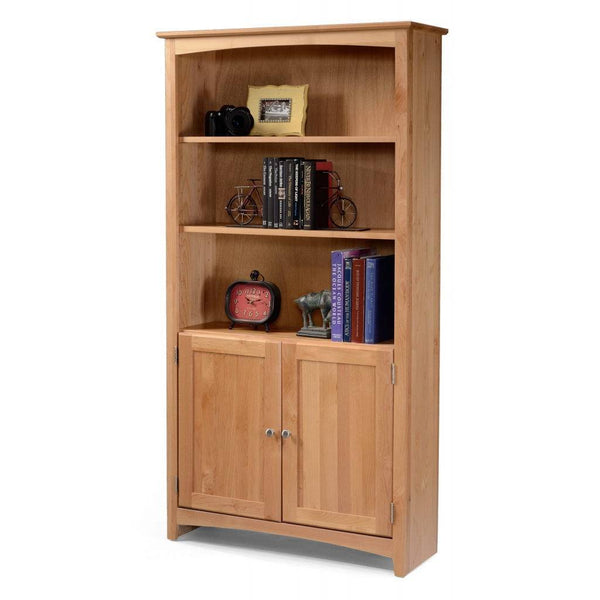 Alder Bookcase 30 X 72 with Doors - [Nude Furniture]