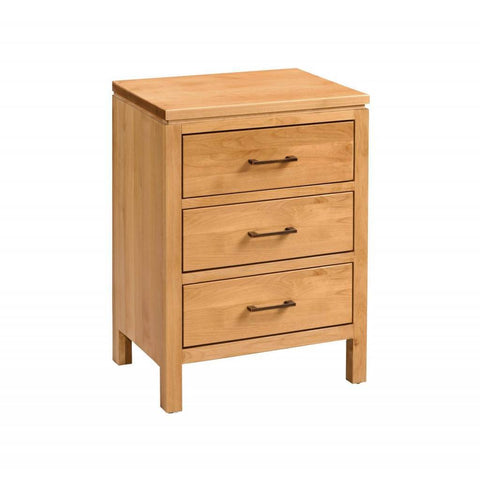 2 West 3 Drawer Nightstand - Wide - [Nude Furniture]