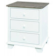 Portland 3 Drawer Nightstand Solid Color - [Nude Furniture]