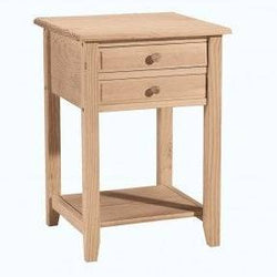 [18 Inch] Lamp Table with 2 Drawers - [Nude Furniture]