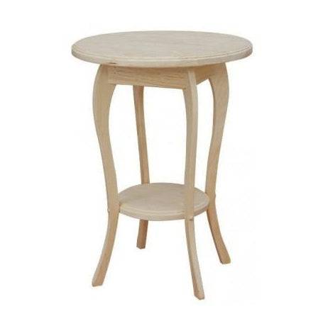 [19 INCH] QUEEN ANNE ROUND TABLE 137 - [Nude Furniture]
