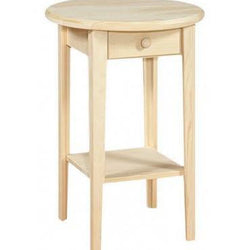 [20 Inch] White Horse Round Side Table 277 - [Nude Furniture]