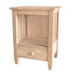 [21 Inch] Mission End Table with Drawer - [Nude Furniture]