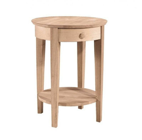 [21 Inch] Phillips Round Bedside Table - [Nude Furniture]