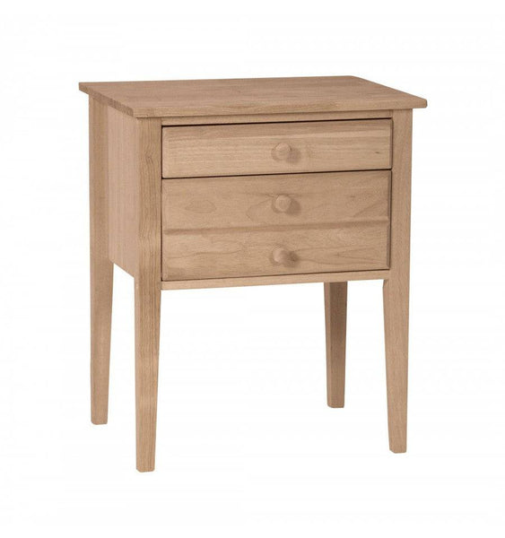 [24 Inch] 2 Drawer Country Accent Table - [Nude Furniture]