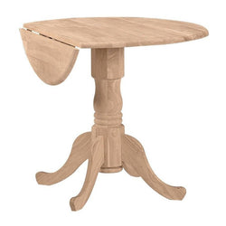 [36 Inch] Round Dropleaf Dining Table - [Nude Furniture]