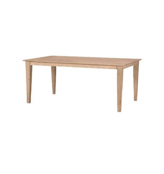 [40x72 Inch] Shaker Solid Dining Table - [Nude Furniture]