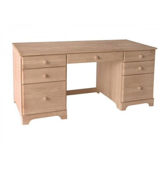 [62 Inch] Jamestown 7 Drawer Desk - [Nude Furniture]
