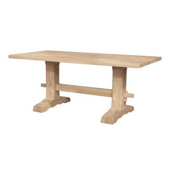 [72 Inch] Heavy Trestle Dining Table - [Nude Furniture]