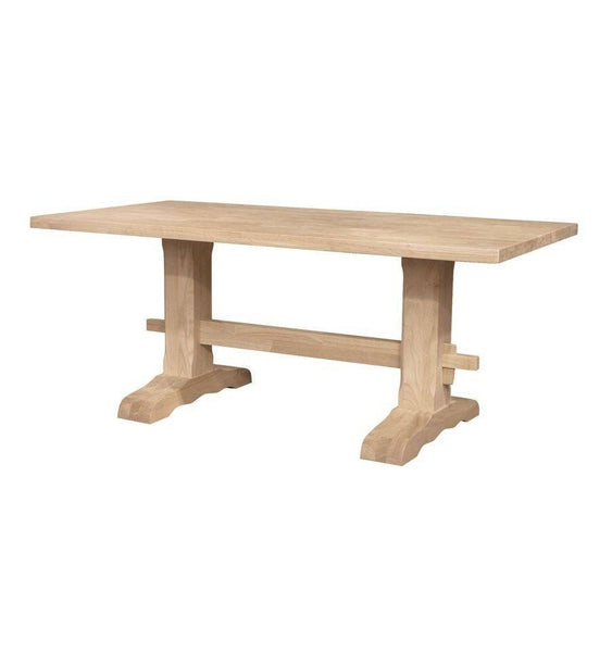 [72 Inch] Heavy Trestle Dining Table - [Nude Furniture]