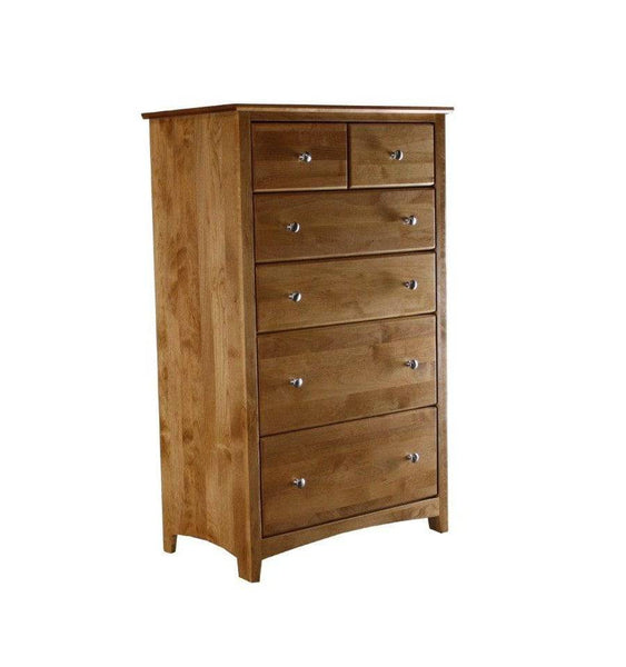 [33 INCH] ALDER SHAKER 6 DRAWER BC CHEST - 2 Deep Drawers - [Nude Furniture]