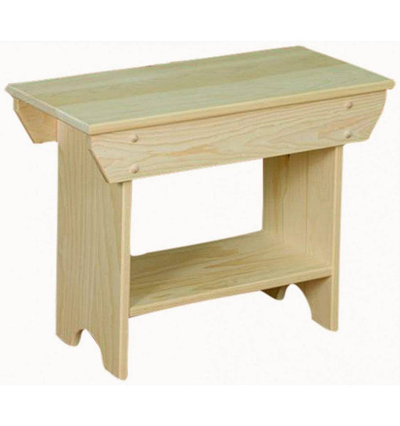 [24 INCH] BENCH WITH SHELF 400 - [Nude Furniture]