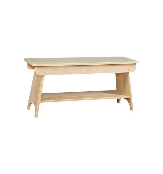 [48 INCH] BENCH WITH SHELF 282 - [Nude Furniture]