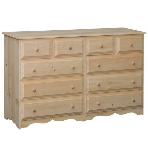 [60 Inch] Adams 10 Drawer Dresser 8020 - [Nude Furniture]