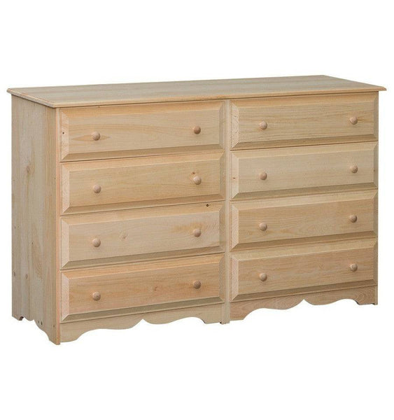 [60 Inch] Adams 8 Drawer Dresser 8019 - [Nude Furniture]