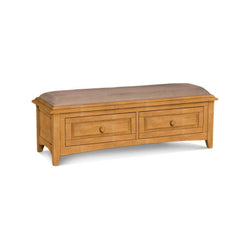 BE-4 Bedside Bench w/ microfiber seat and drawers - [Nude Furniture]