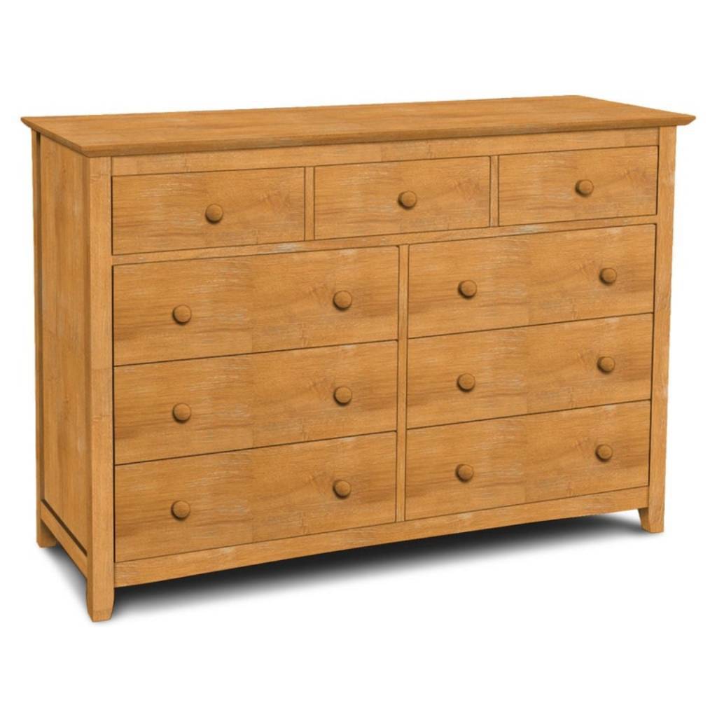 BD-7019 Lancaster 9 Drw Dresser w/ larger bottom drawers | Nude Furniture NY