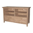 TV-52B TV Stand with two drawers, adj shelves - [Nude Furniture]