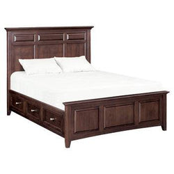 CAF McKenzie Queen Mantel Storage Bed - [Nude Furniture]
